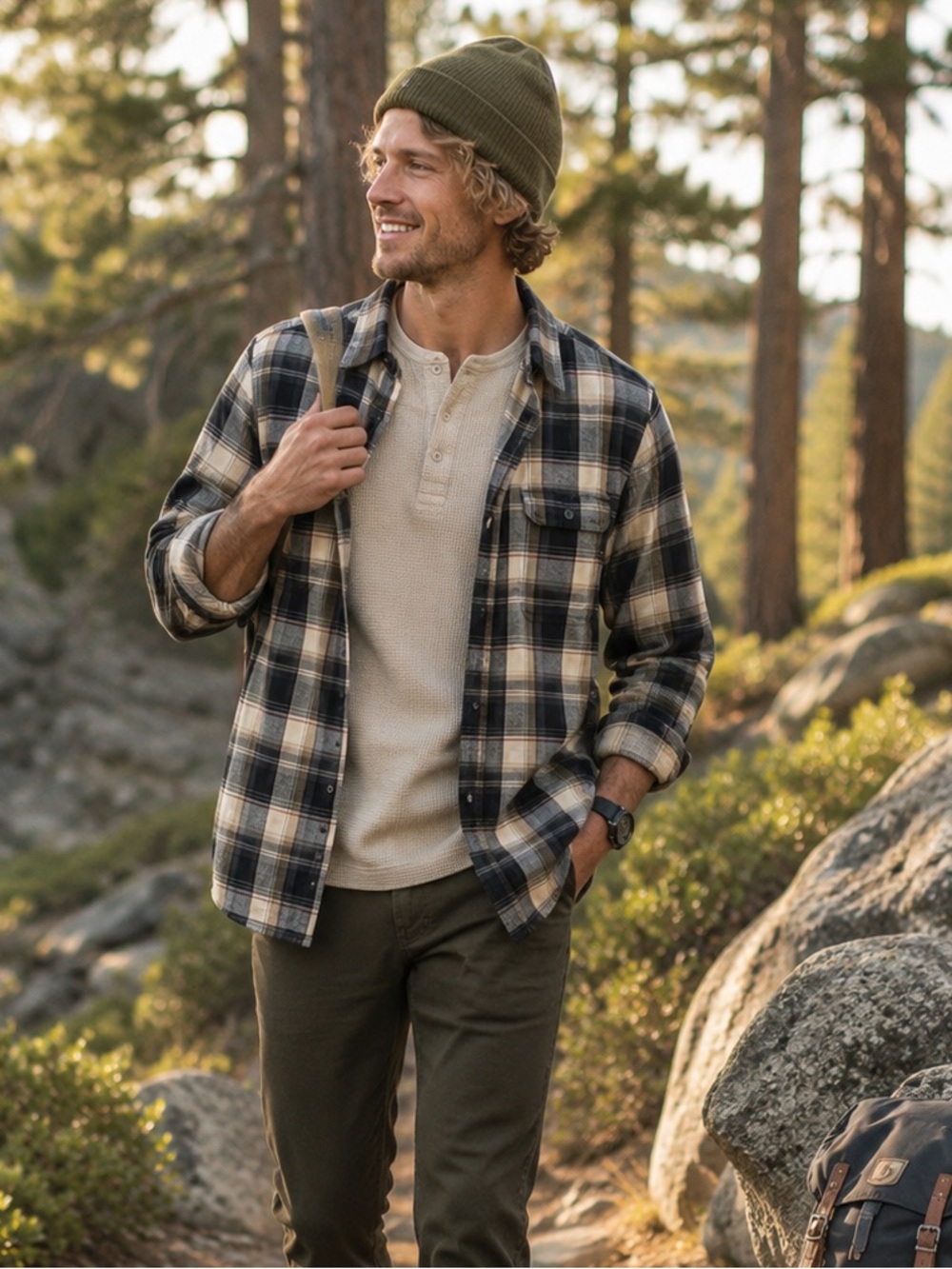 Marmot Button Down Long Sleeve Plaid Flannel Shirt